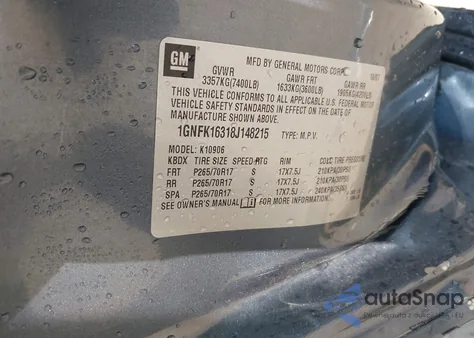 2008 Chevrolet Suburban 1500 Lt from USA, damaged, VIN 1GNFK16318J148215